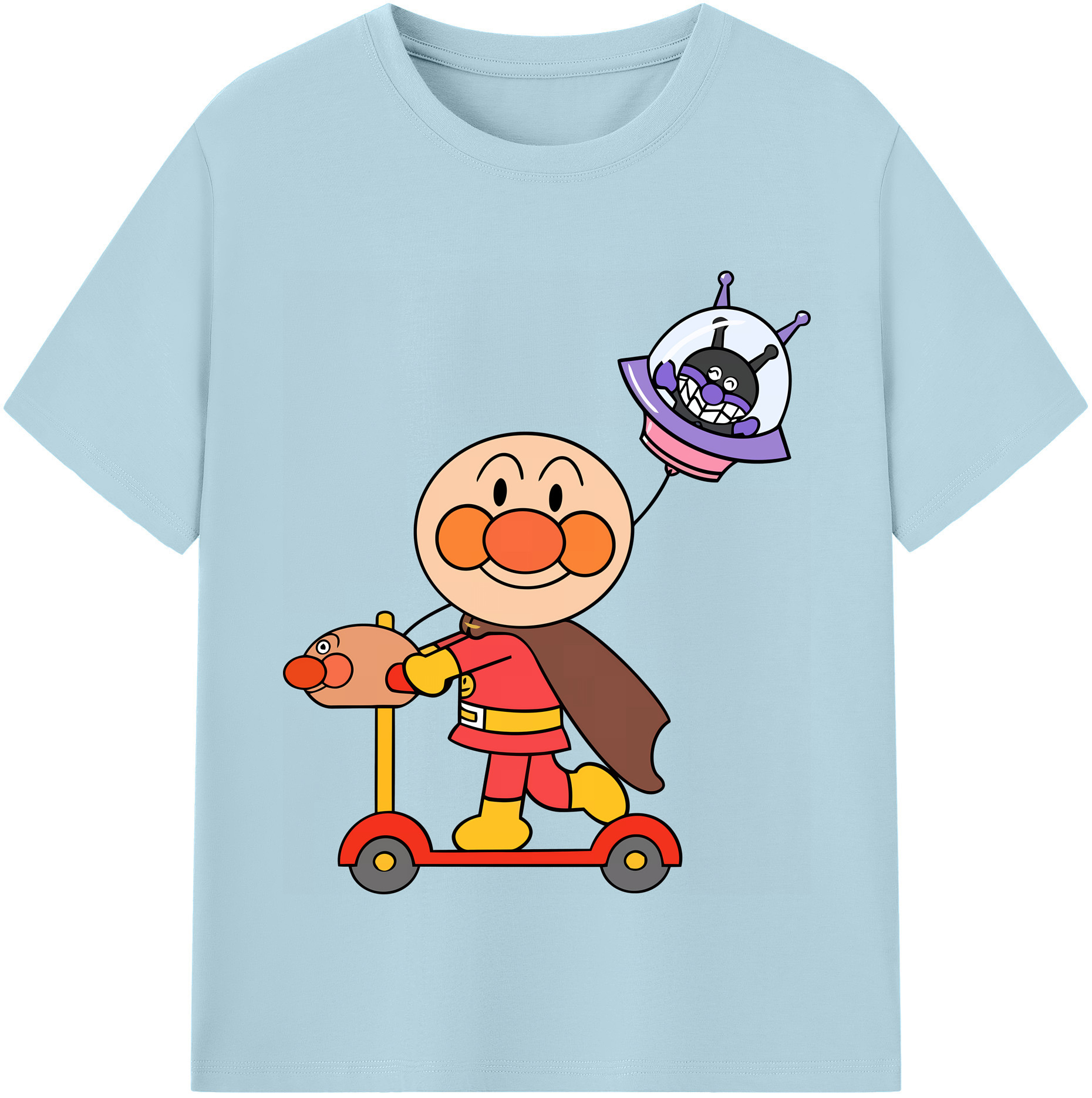 （画像用） アンパンマン Anpanman 綿100％半袖Tシャツ（フロントプリント）